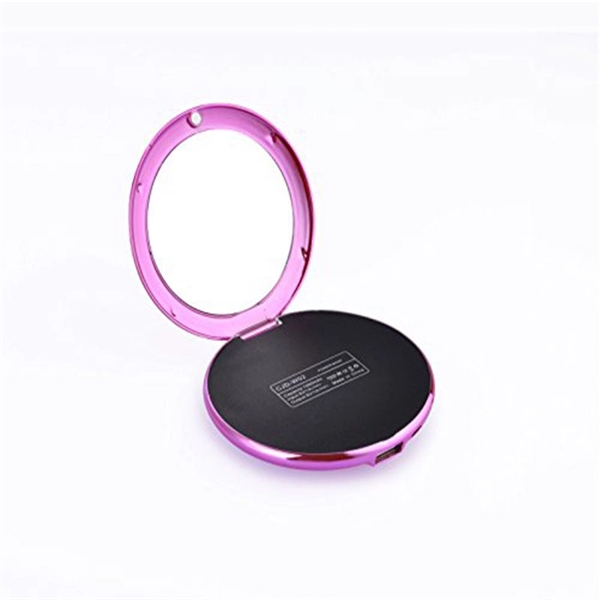 4000mAh Portable Compact Power Bank Charger With Makeup Mirr - Image 3