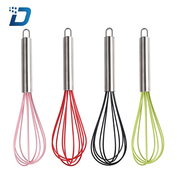 Stainless Steel Silicone Manual Egg Beater Baking Tool - Image 1