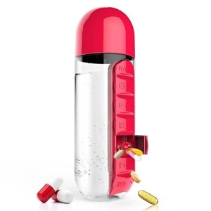 Plastic practical Colorful pill Box Water bottle