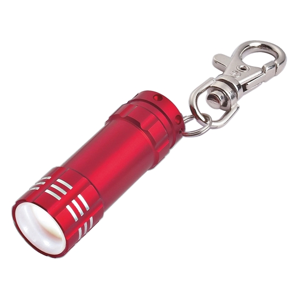 Mini Aluminum LED Flashlight With Key Clip - Image 10