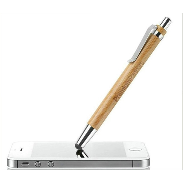 Wooden Ballpoint Touch Stylus Pen - Image 2