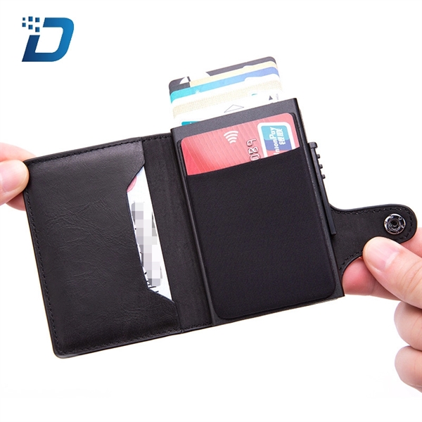 RFID Anti-theft Swipe Wallet Card Bag - Image 1