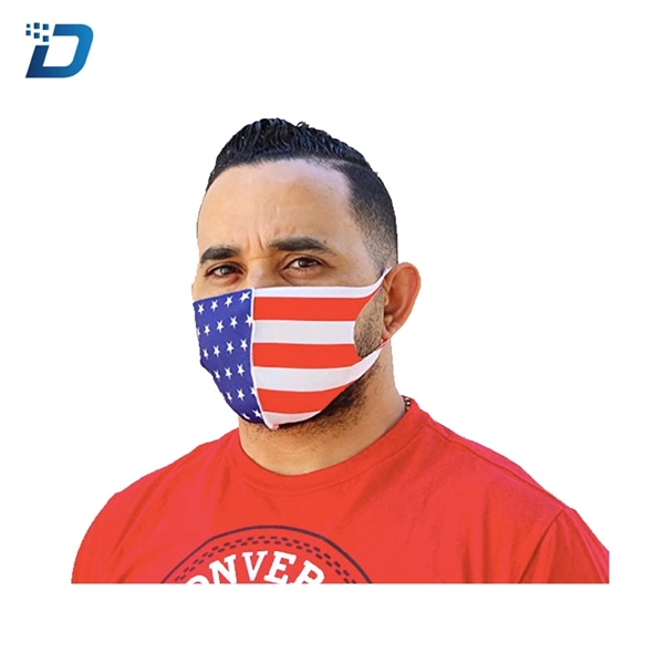 USA American Flag Stretch Cloth Washable Face Masks - Image 2