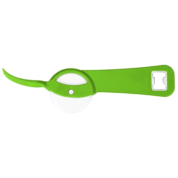 Pizza Cutter with Bottle Opener and Fork - Image 3