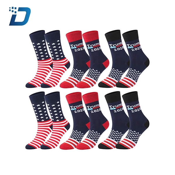 Donald Trump 2020 Socks American Flag Socks President Socks - Image 2