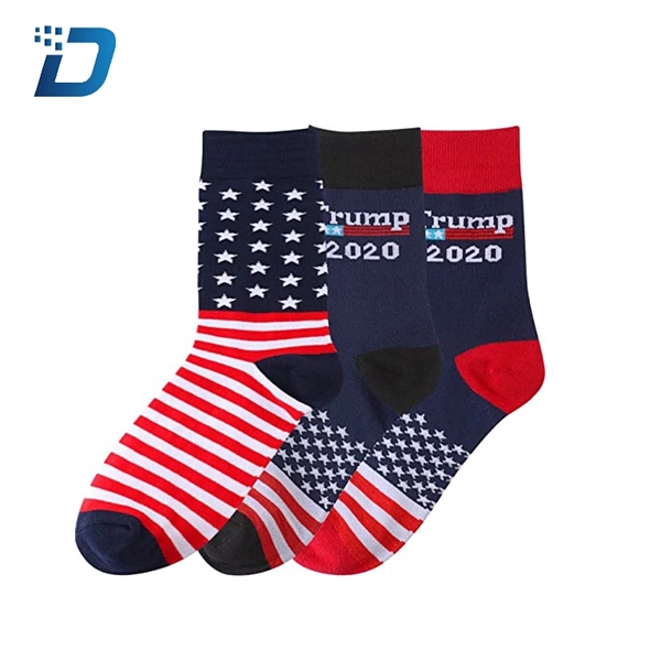 Donald Trump 2020 Socks American Flag Socks President Socks - Image 3