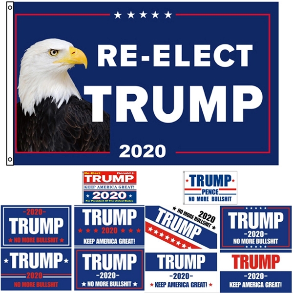 RE-Elect Trump 2020 Flag - Image 1