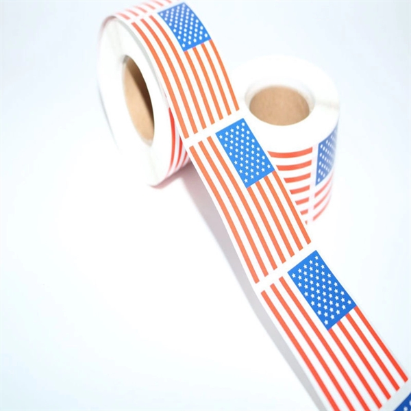 USA Flag Sticker Roll