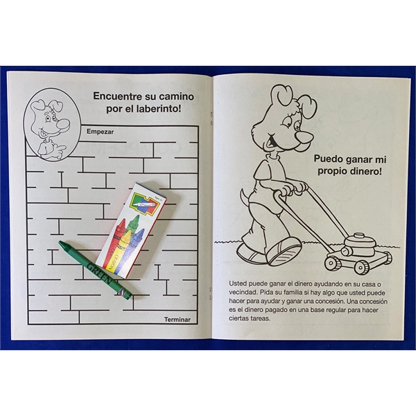 Be Smart, Save Money Spanish Coloring Book Fun Pack - Image 3