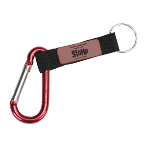 Anodized Carabiner With Tag Keyring