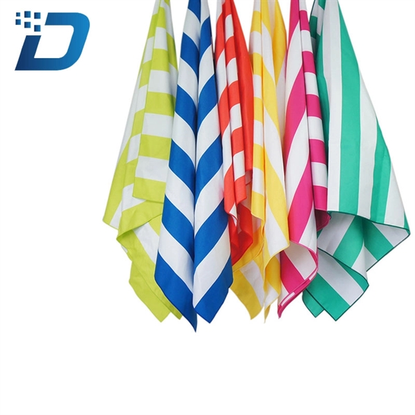 35" x 79" soft striped beach towel - Image 2