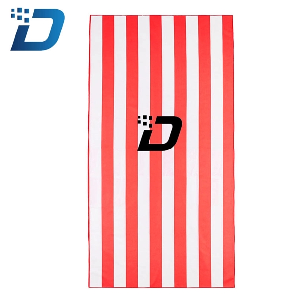 35" x 79" soft striped beach towel - Image 3