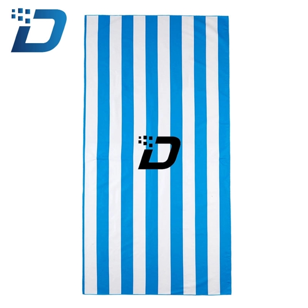 35" x 79" soft striped beach towel - Image 4