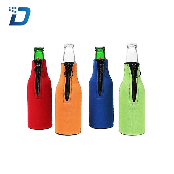Beer Bottle Cooler Sleeves With Zipper - Image 3