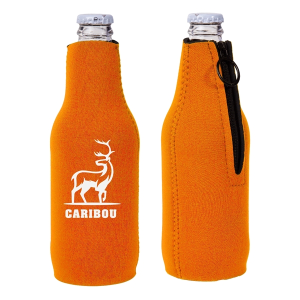 Neoprene Zipper Beer Bottle Cooler - Image 6