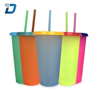 20OZ ECO-Friendly Plastic Color Changing Stadium Cup with Li