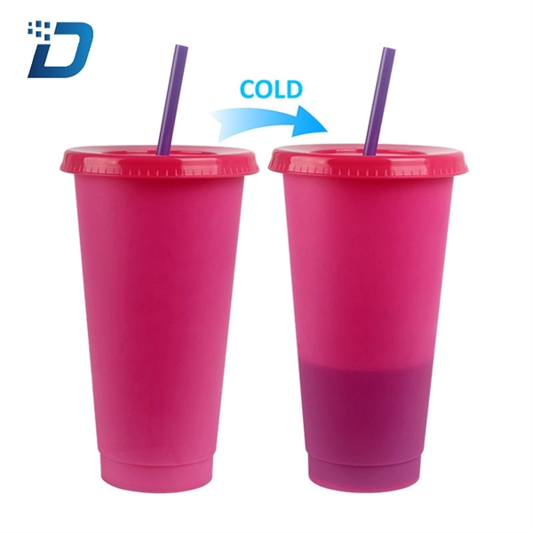 20OZ ECO-Friendly Plastic Color Changing Stadium Cup with Li - Image 2