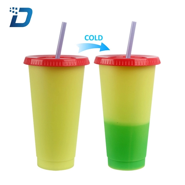 20OZ ECO-Friendly Plastic Color Changing Stadium Cup with Li - Image 3
