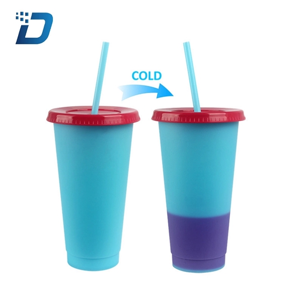 20OZ ECO-Friendly Plastic Color Changing Stadium Cup with Li - Image 4