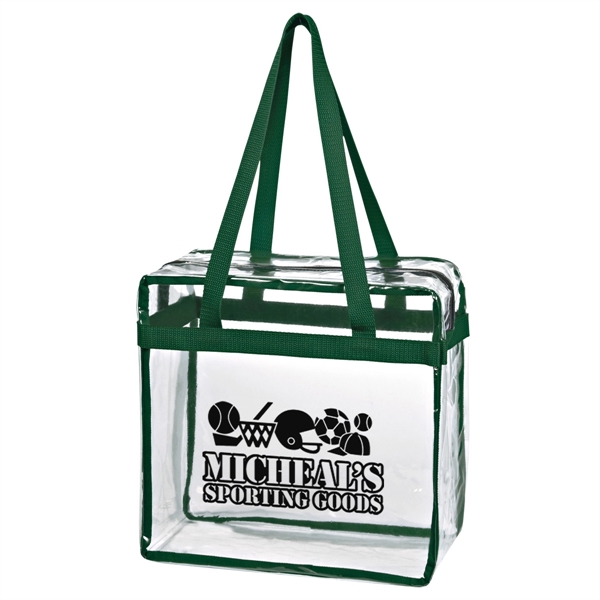 Clear Tote Bag With Zipper - Image 6