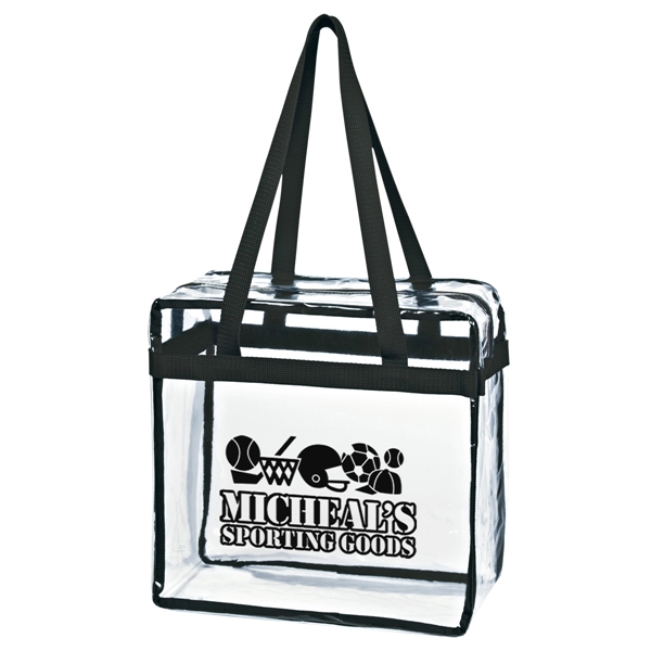 Clear Tote Bag With Zipper - Image 7
