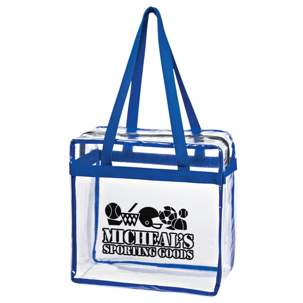 Clear Tote Bag With Zipper - Image 8