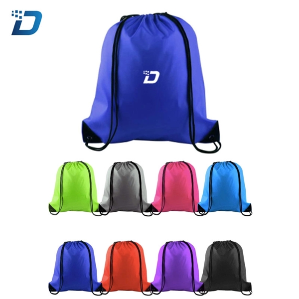 210D Polyester Drawstring Backpack - Image 1