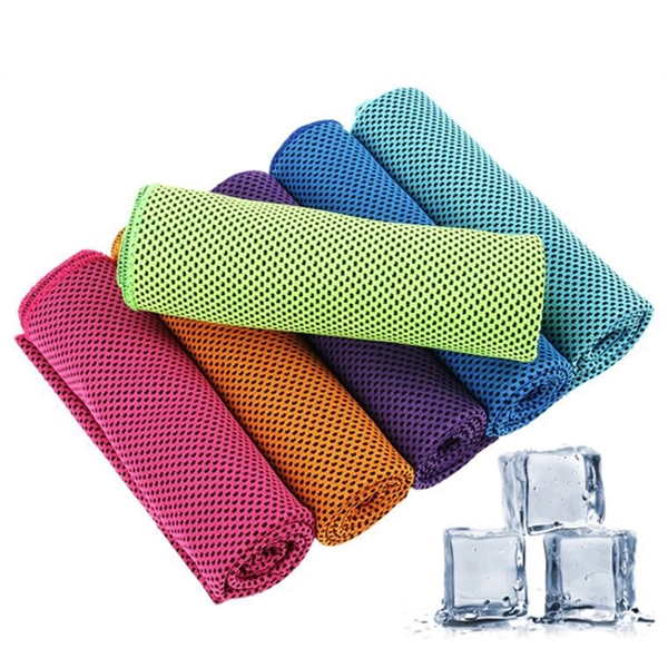 Portable Cooling Towel With Pouch - Image 1