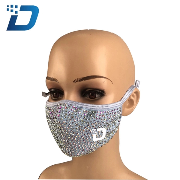 Fashion Women's Colorful flash diamond decoration mask - Image 2