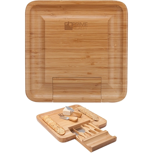 Lorenzi 4-Piece Bamboo Cheese Tray - Image 48