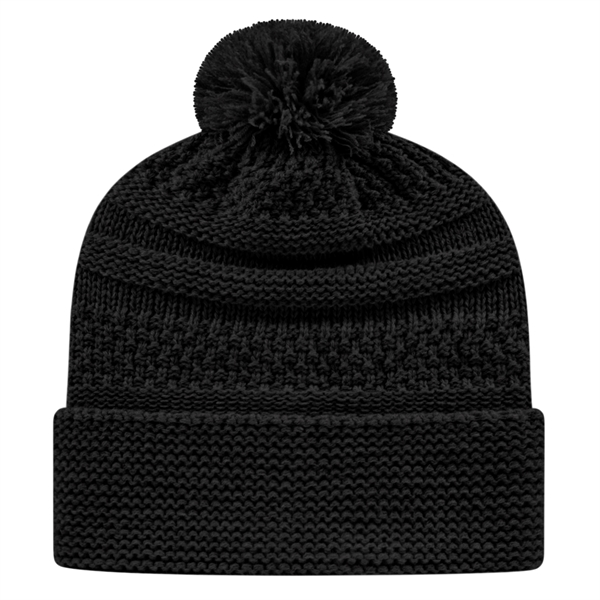 In Stock Cable Knit Cap - Image 3