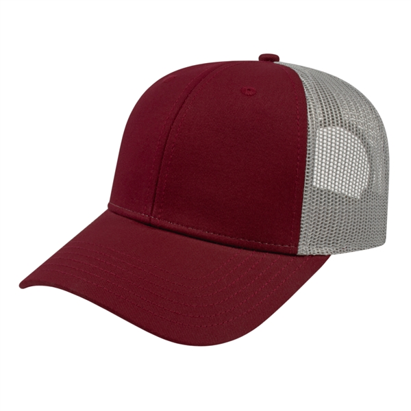 Low Profile Trucker with Modified Flat Bill Cap - Image 6
