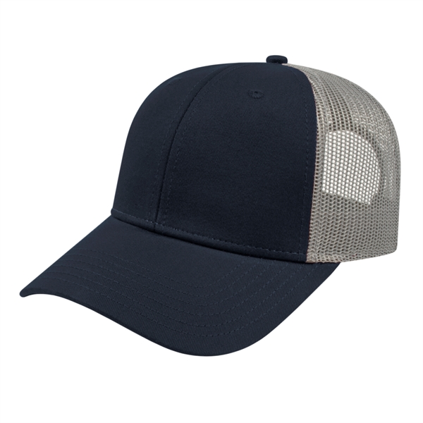 Low Profile Trucker with Modified Flat Bill Cap - Image 7