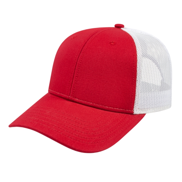 Low Profile Trucker with Modified Flat Bill Cap - Image 9
