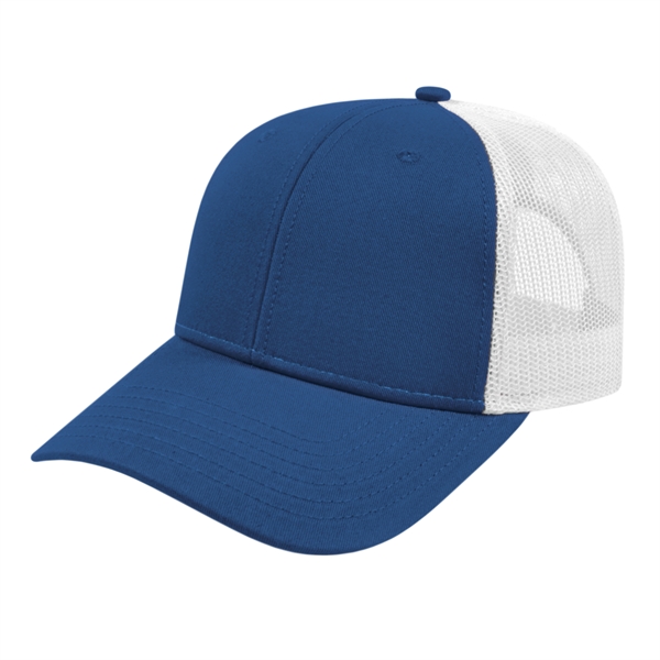 Low Profile Trucker with Modified Flat Bill Cap - Image 10