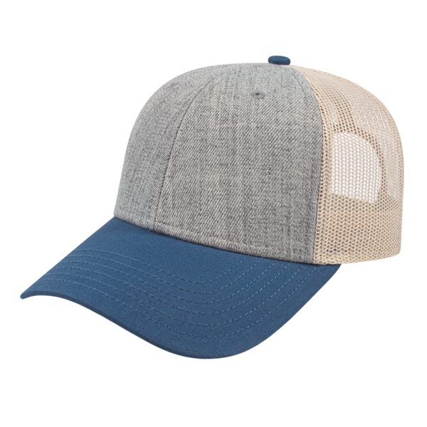Low Profile Trucker with Modified Flat Bill Cap - Image 12