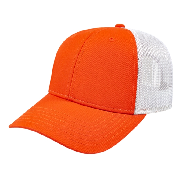 Low Profile Trucker with Modified Flat Bill Cap - Image 13