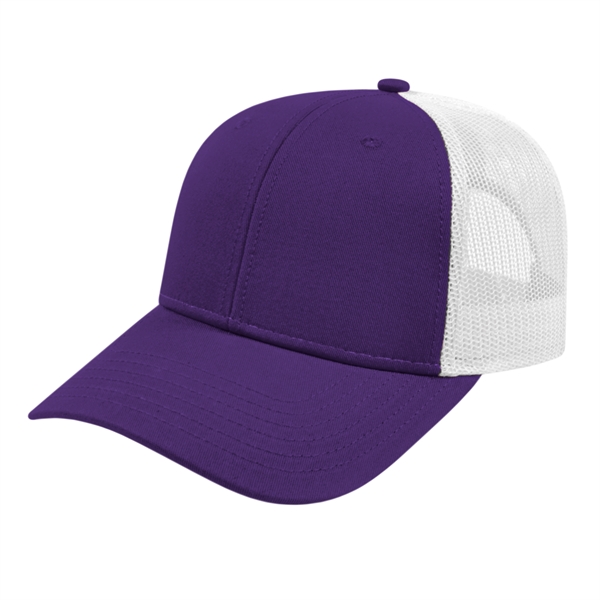 Low Profile Trucker with Modified Flat Bill Cap - Image 14