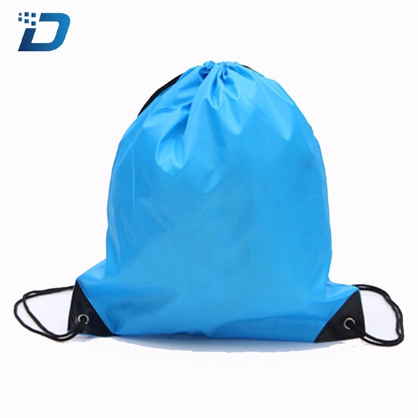 Nylon String Sport Gym Drawstring Backpack Bags - Image 3