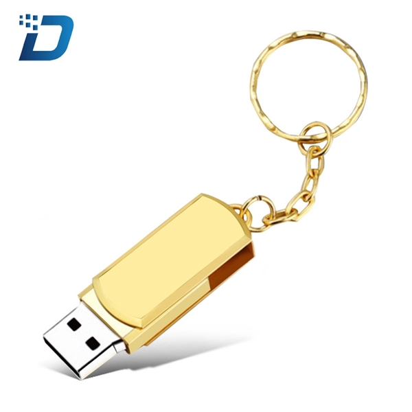 16GB Metal Flash Drive Keychain - Image 2