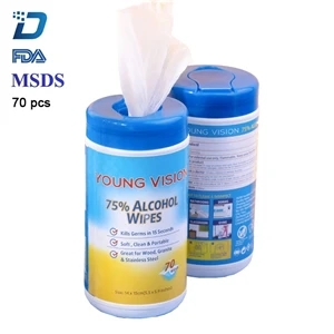 USA STOCK - 70 Count 75% Alcohol Disinfectant Wipes