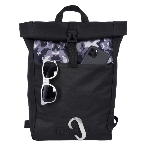 Camo Roll-Top Backpack - Image 7