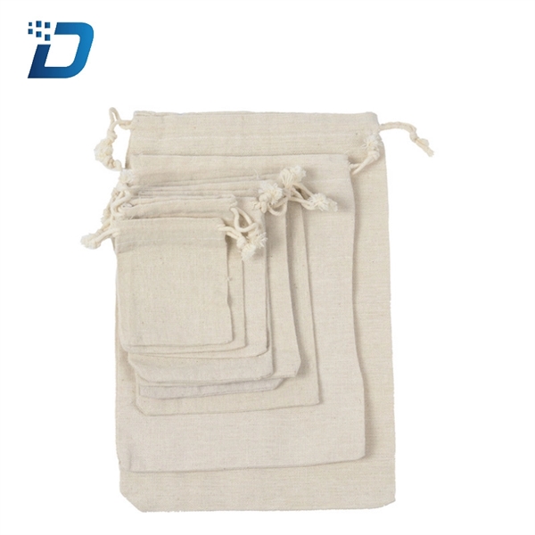 Linen Drawstring Pouch Bag - Image 4