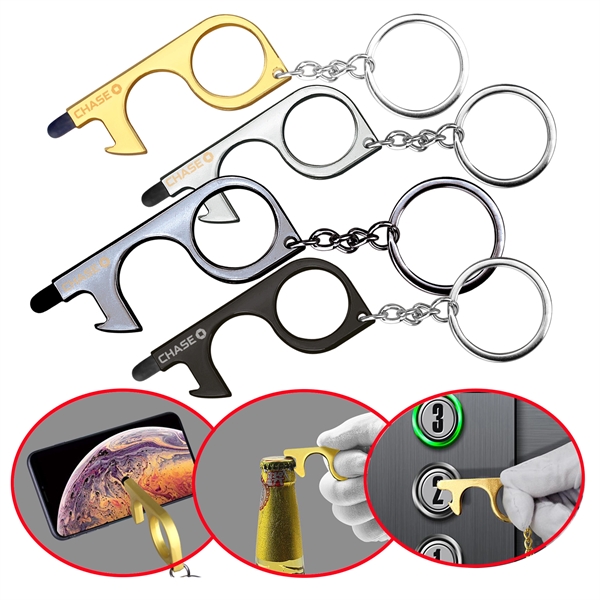 PPE No-Touch Door/Bottle Opener with Stylus - Image 1