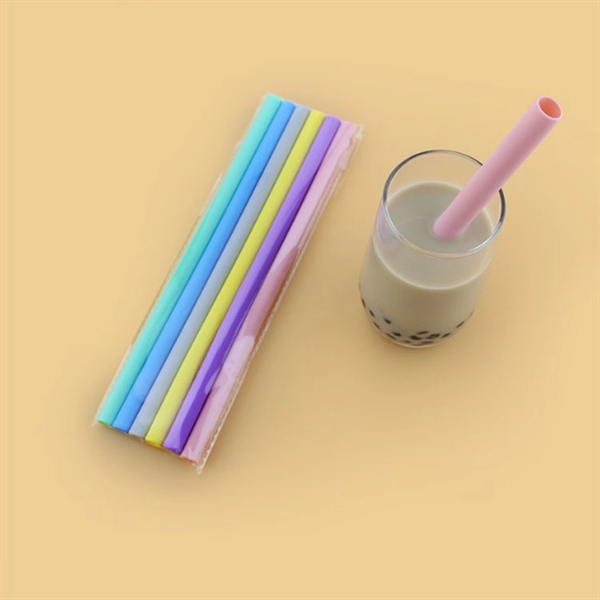Folding Silicone Drinking Straw with Cleaner Brush - Image 5