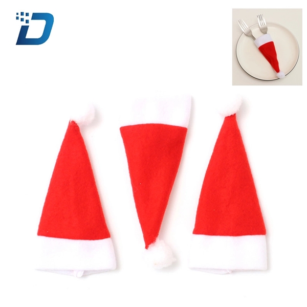 Mini Santa Crafts Christmas Silverware Holders - Image 1