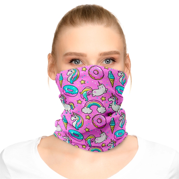 Face Mask Tube Neck Gaiter With Colorfull Custom Graphic Dye - Image 2