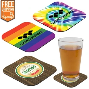Full color Rubber Coaster - Free FedEx Ground Shipping