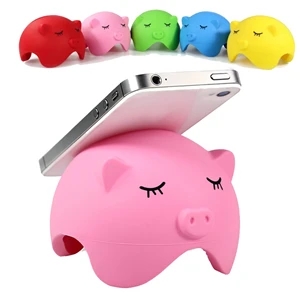 Pig Shaped Silicone Suction Stand Wire Storage