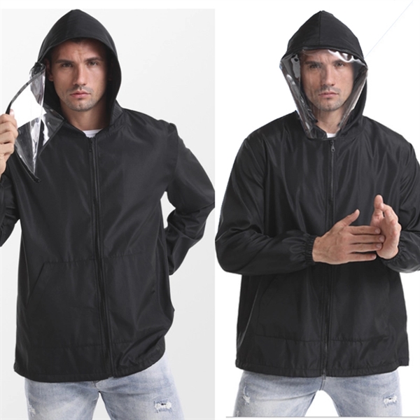 Washable civil epidemic prevention suit hooded with mask - Image 2